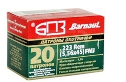  Kulový náboj Barnaul 223 Rem FMJ 55gr